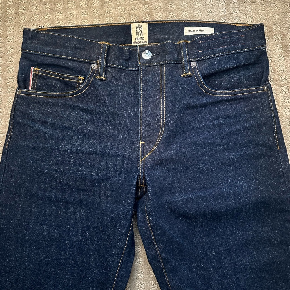 NEW hiroshi kato pen slim selvedge jeans mammoth 17.5 oz stretch Elvis sz 31 - Picture 3 of 16